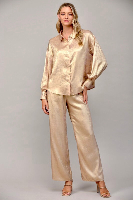 Gold Metallic Pants