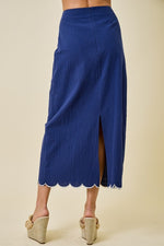 Navy Scallop Skirt