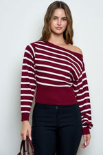 Boat Neck Junction Sweater