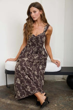 Embroidered Sweetheart Midi