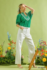 Buttoned Stretch Pants