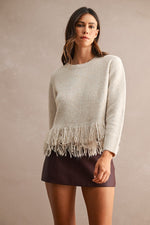 Fringe Trimmed Sweater