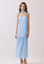 Chiffon Scarf Maxi Dress
