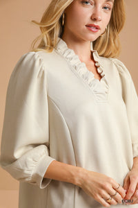 Luxeknit Ruffle Blouse