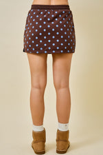Brown Polka Dot Skort