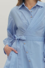 Chambray Wrap Dress