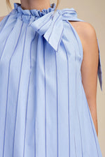 Striped Neck Tie Dress