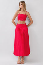Studded Red Skirt