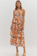 Floral Tiered Midi Dress