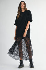 T-shirt Lace Maxi Dress