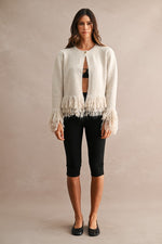 Fringe Trimmed Cardigan