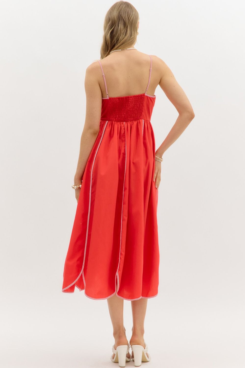 Scallop Midi Dress