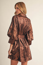 Metallic Shirt Dress