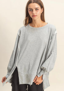 Gray Contrast Pullover