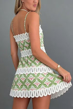 Geometric Linen Dress