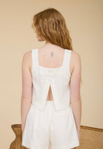 Linen Square Cut Crop