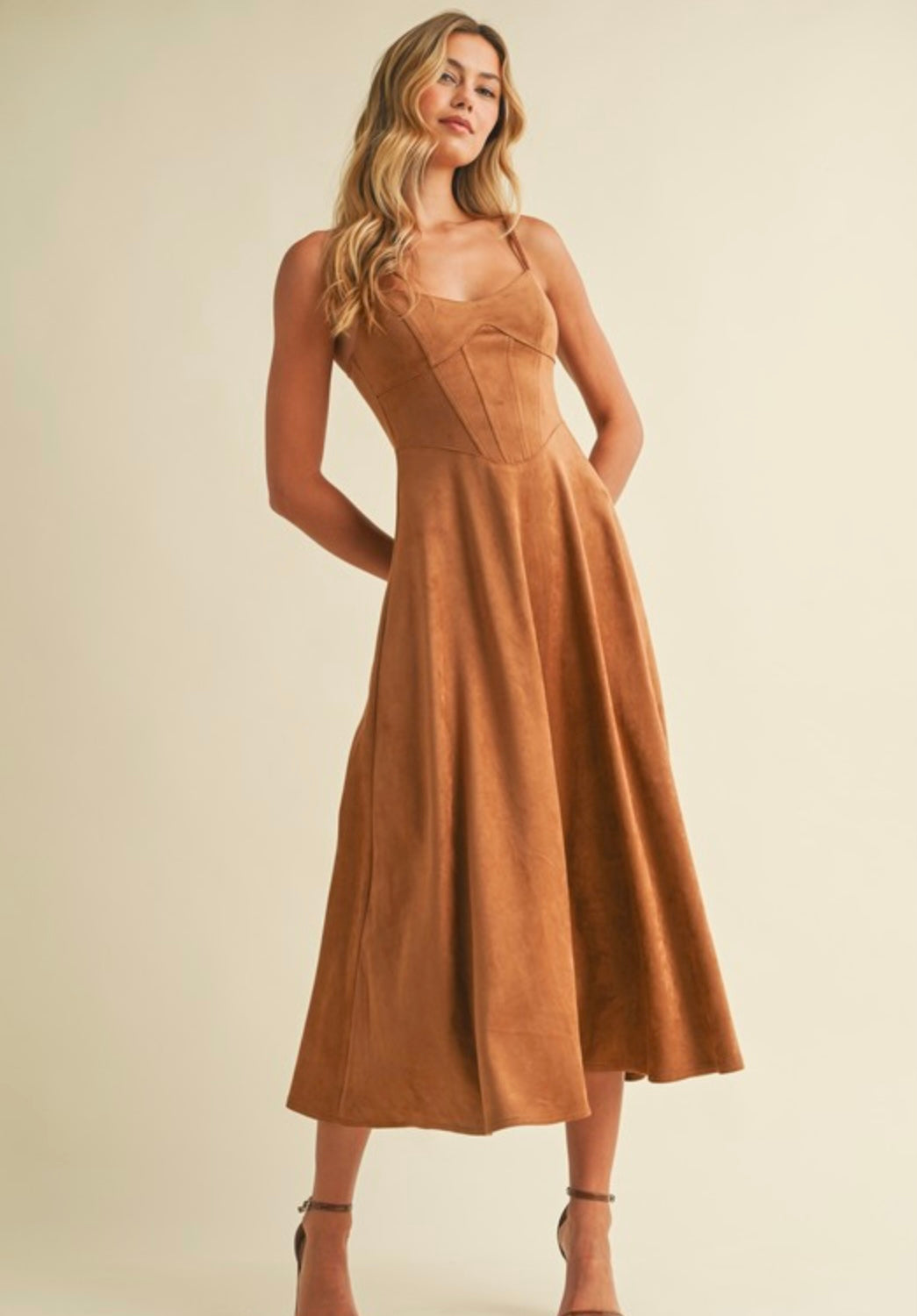 Suede Midi Dress