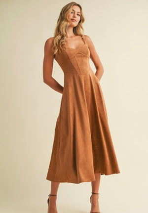 Suede Midi Dress