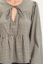 Teal Checkered Top