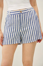Striped Linen Shorts