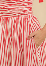 Red Stripe Maxi Dress