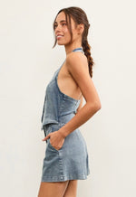 Denim Halter Romper