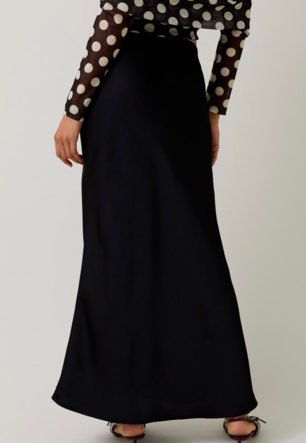 Black Satin Skirt