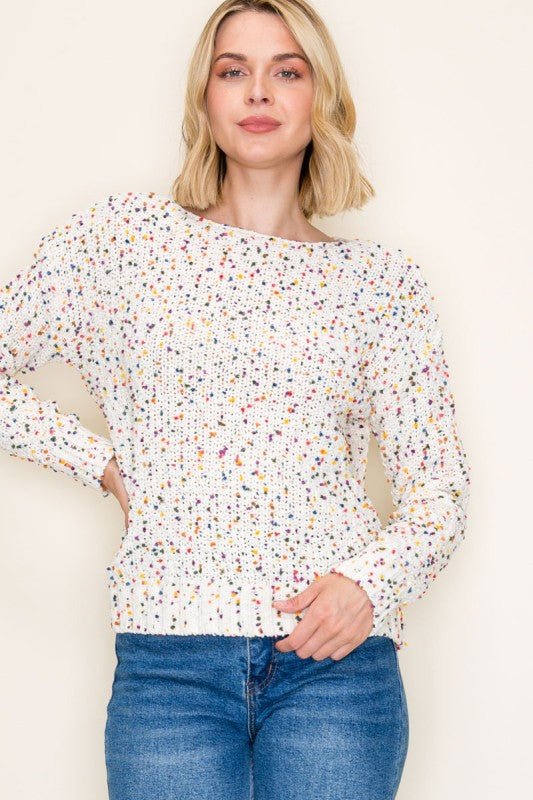 Popcorn Pullover Sweater