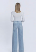 Patch Pocket Striped Jeans