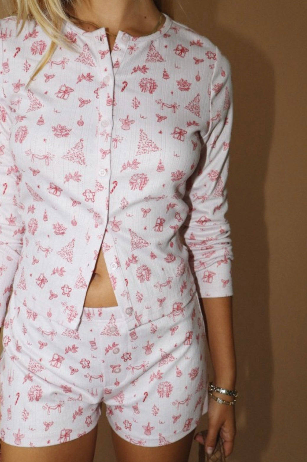 Holiday Tree Henley Top