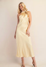 Satin Halter Neck Dress