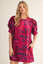 Puff Jacquard Dress