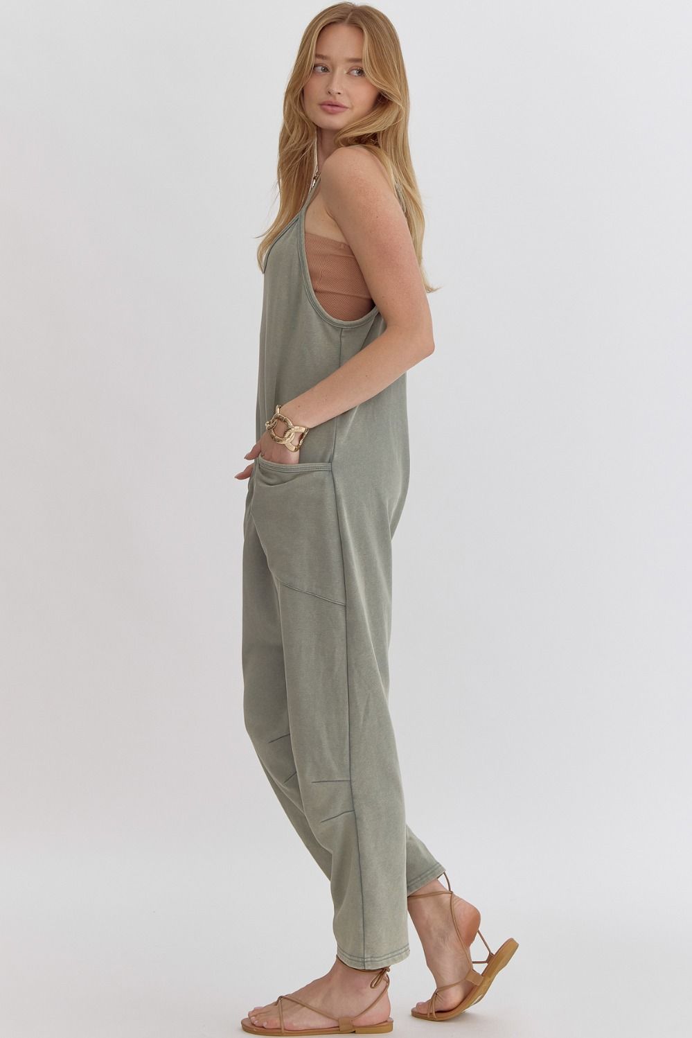 Olive Casual Jumpsuit