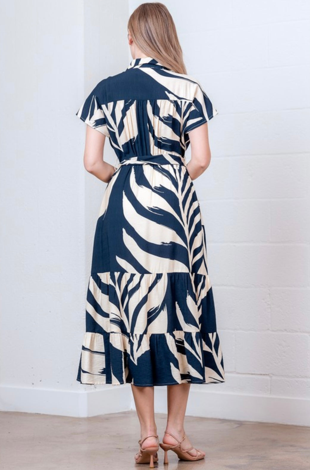 Palm Print Dress