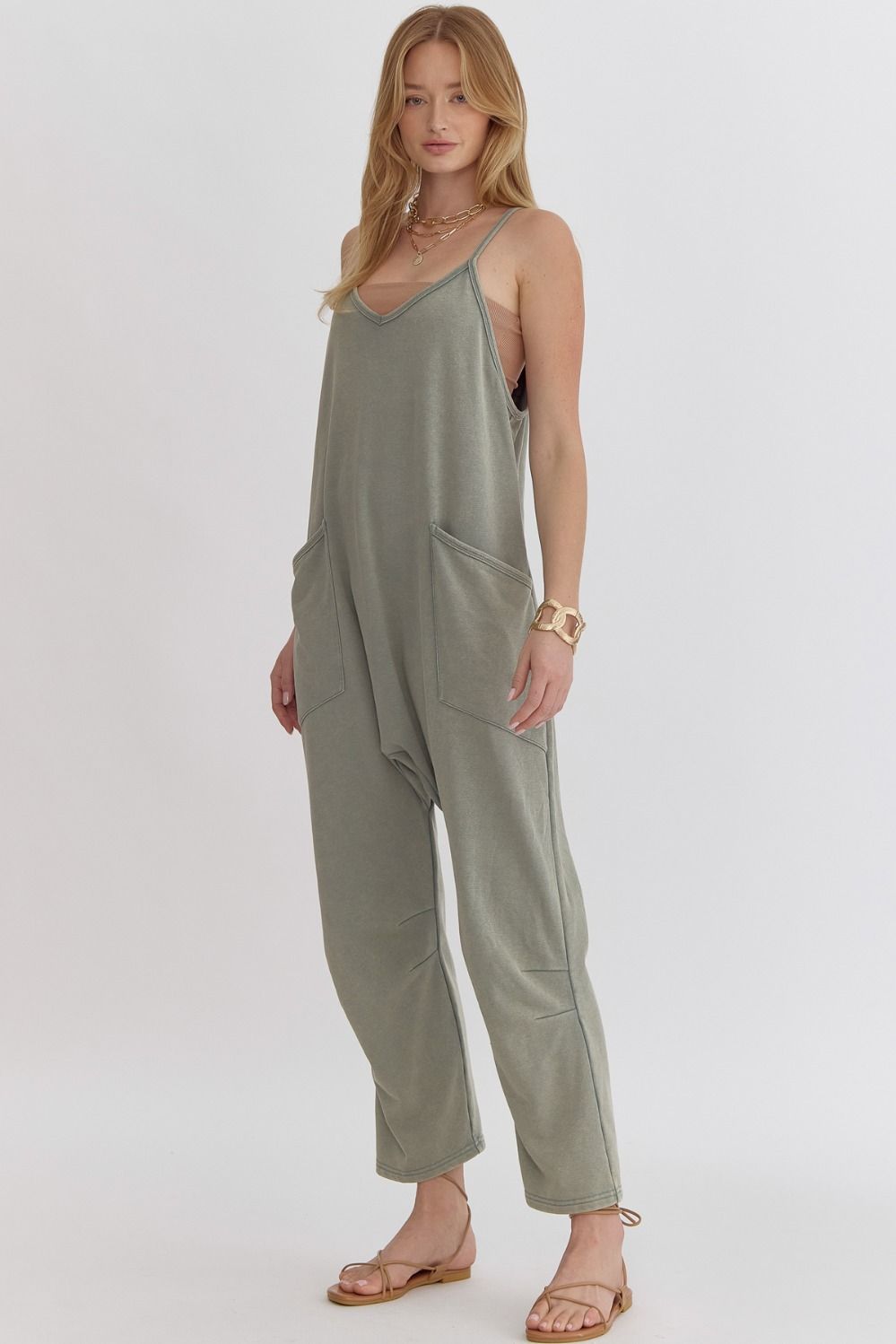 Olive Casual Jumpsuit