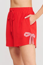 Bowed Linen Shorts