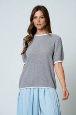 Contrasting Trim Top