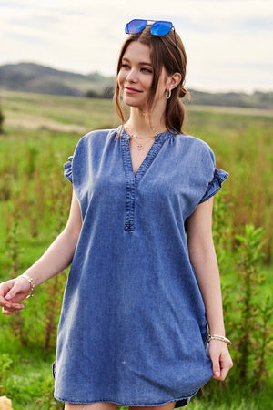 Henley Denim Dress