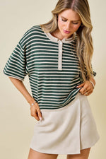 Striped Henley Sweater
