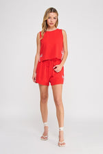Bowed Linen Tank