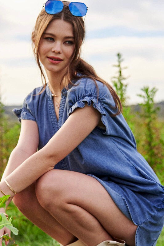 Henley Denim Dress