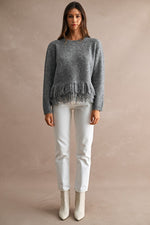 Fringe Trimmed Sweater