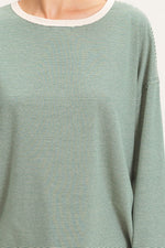Cami Green Stripe Pullover