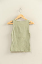 Ribbed Henley Tank
