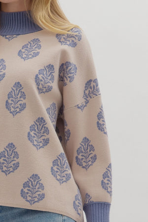 Botanical Print Sweater