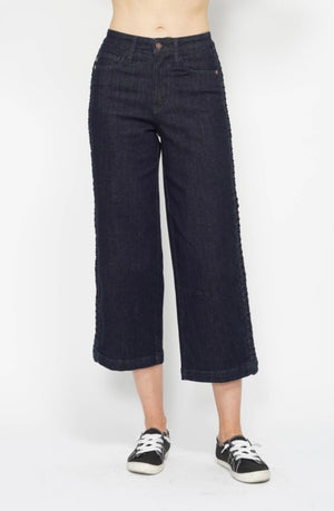 Braided Crop Denim Jeans by Judy Blue