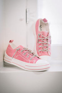 Aman Sparkle Sneaker - Pink