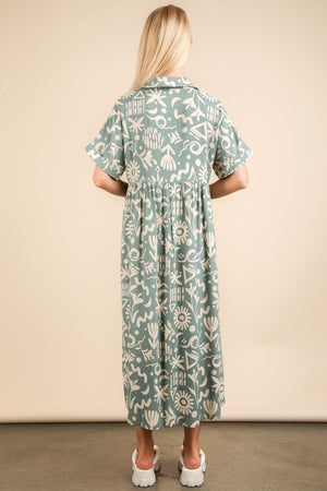 Abstract Midi Dress