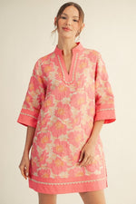 Scallop Jacquard Dress