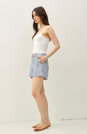 Striped Linen Shorts